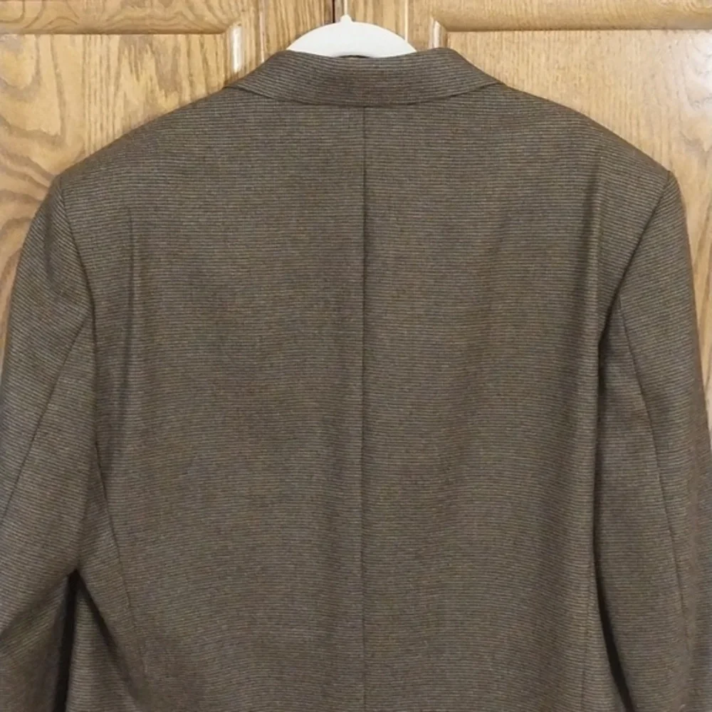 Franco Tassi Vintage Men's 42L Wool Herringbone Sport Coat Blazer Jacket Brown‎